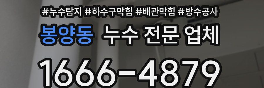 봉양동 누수 전문 업체