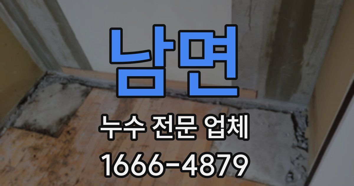 남면 누수 전문 업체