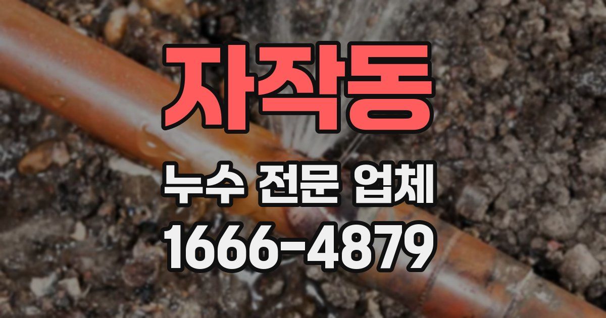 자작동 누수 전문 업체