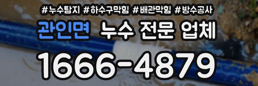 관인면 누수 전문 업체