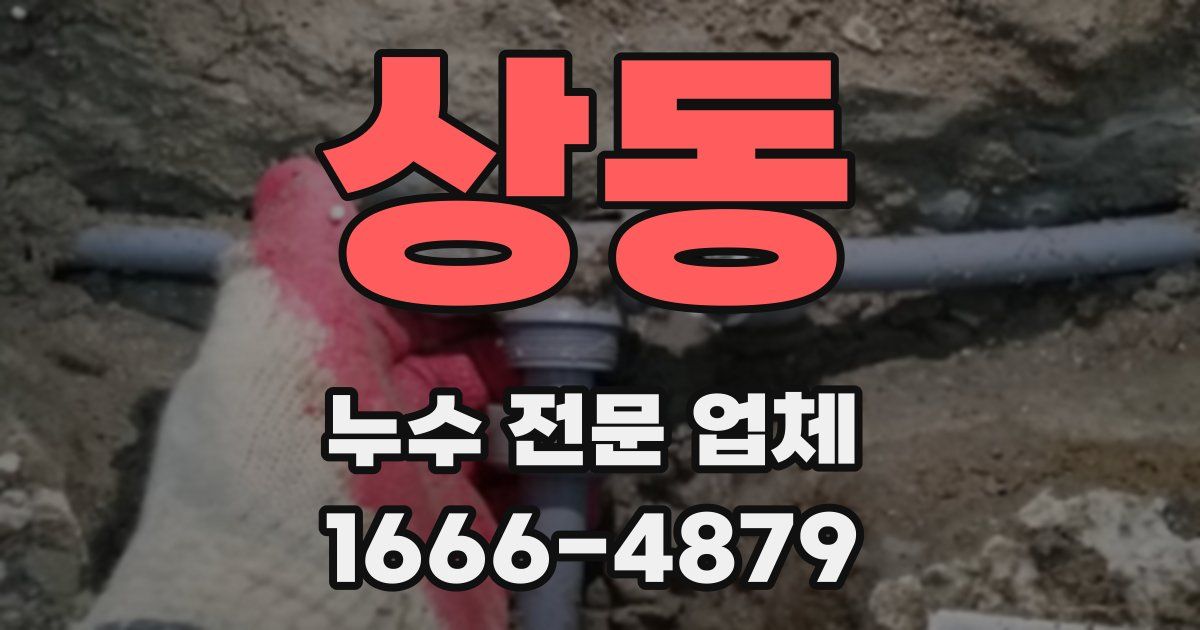 상동 누수 전문 업체
