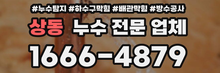 상동 누수 전문 업체