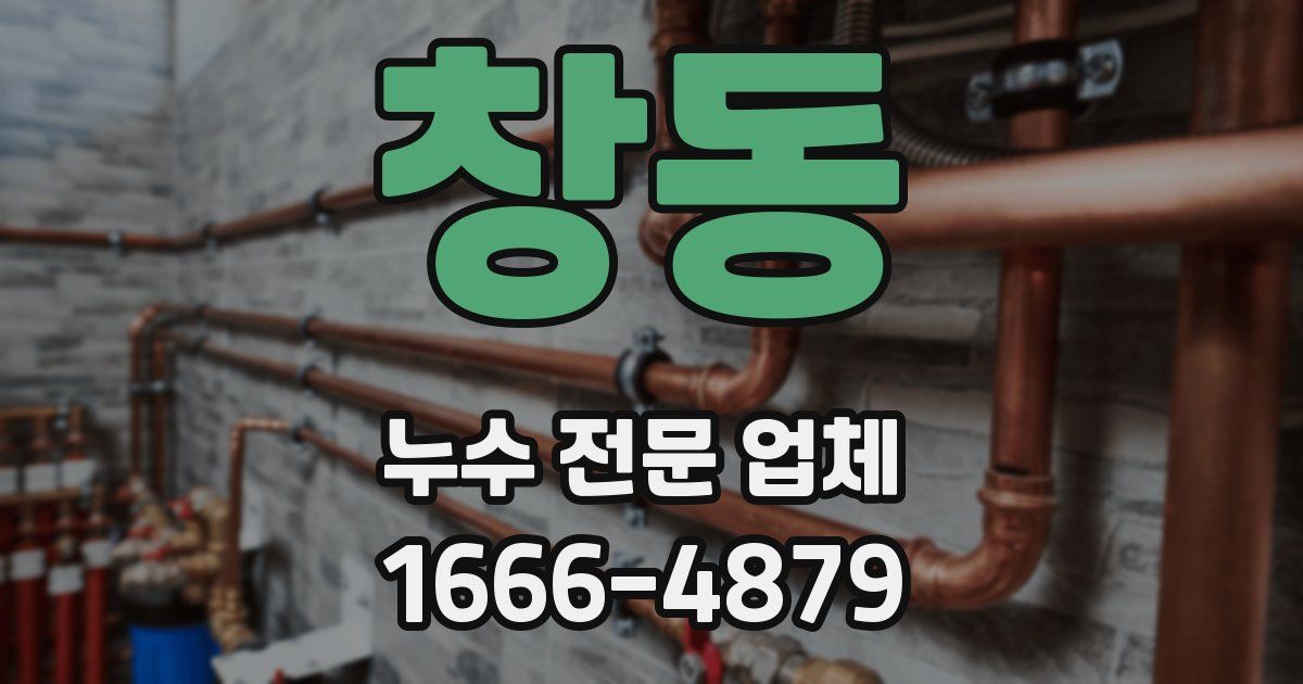 창동 누수 전문 업체