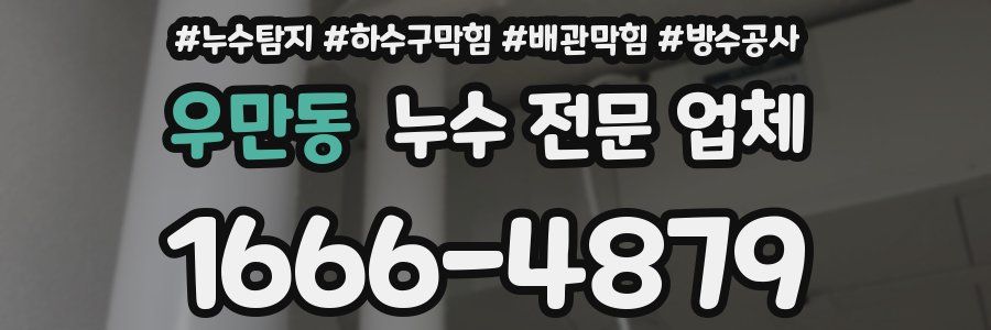 우만동 누수 전문 업체