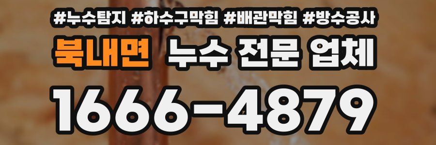 북내면 누수 전문 업체