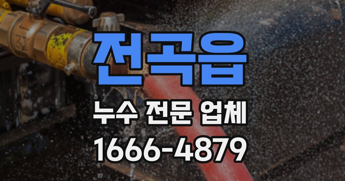 전곡읍 누수 전문 업체