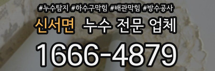 신서면 누수 전문 업체