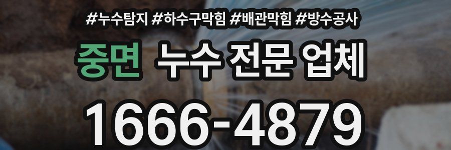 중면 누수 전문 업체