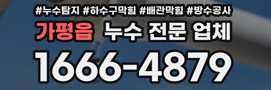 가평읍 누수 전문 업체