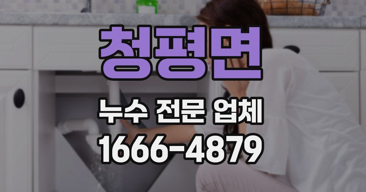 청평면 누수 전문 업체