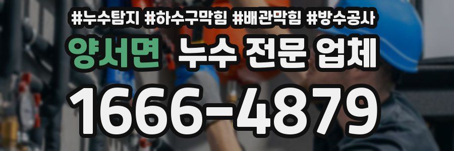 양서면 누수 전문 업체