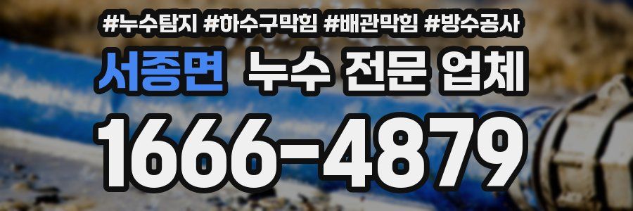 서종면 누수 전문 업체