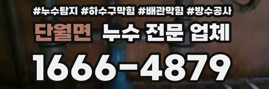 단월면 누수 전문 업체