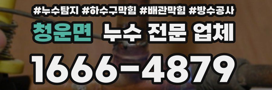 청운면 누수 전문 업체