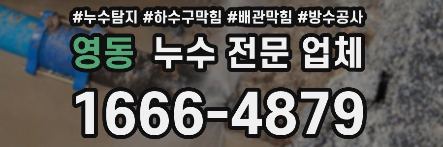 영동 누수 전문 업체