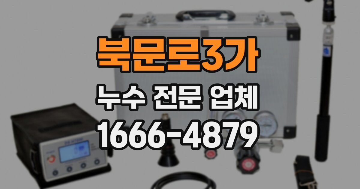 북문로3가 누수 전문 업체