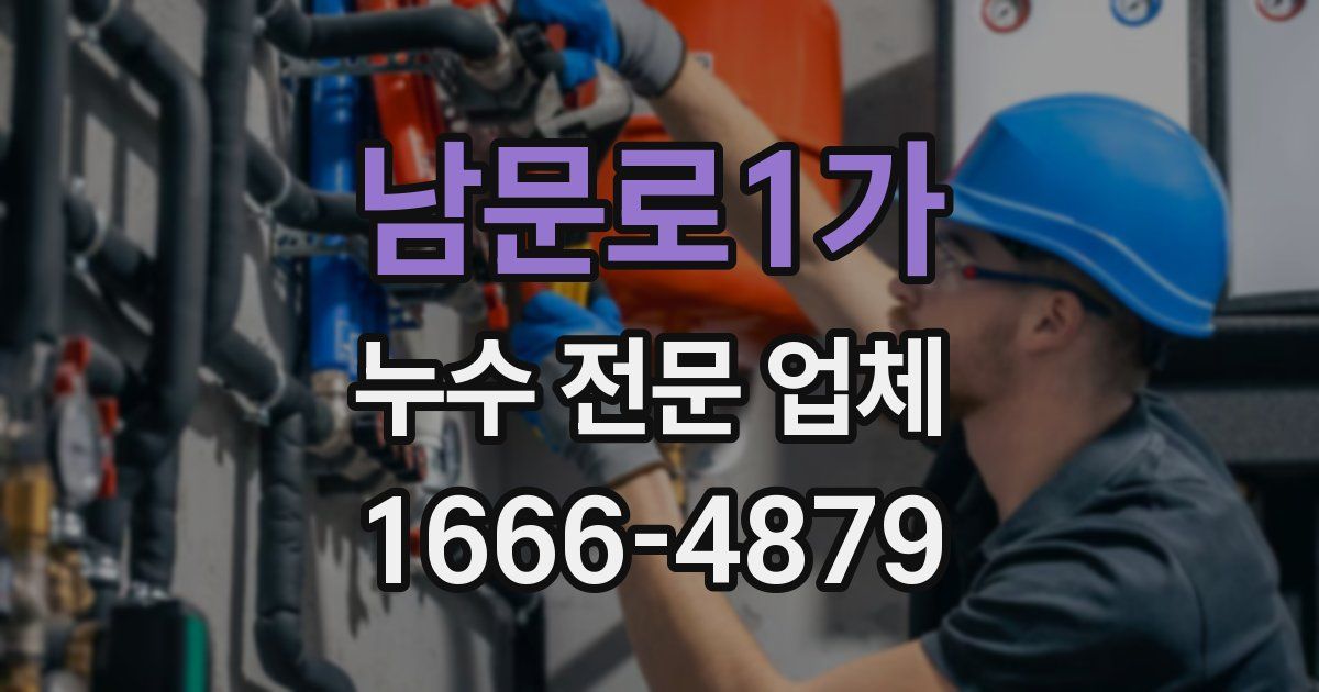 남문로1가 누수 전문 업체