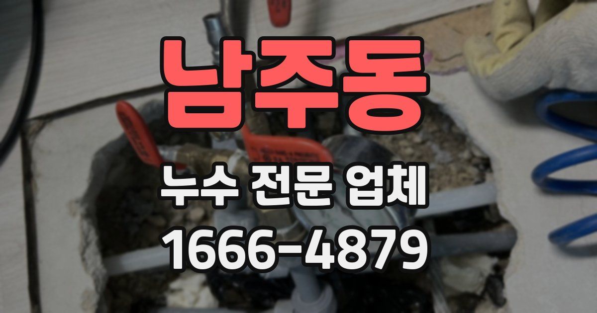 남주동 누수 전문 업체