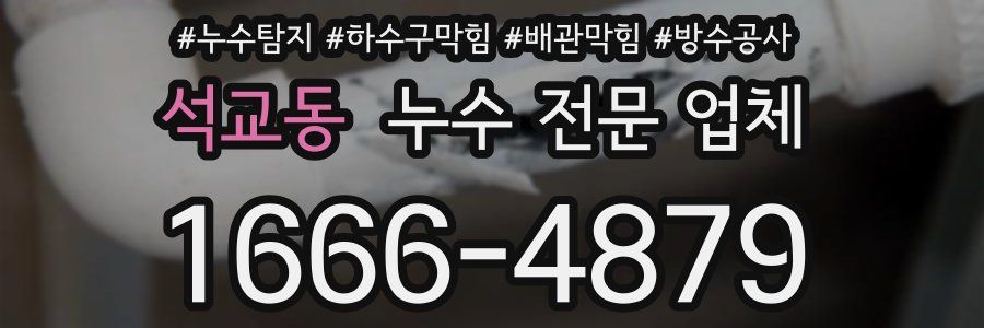 석교동 누수 전문 업체