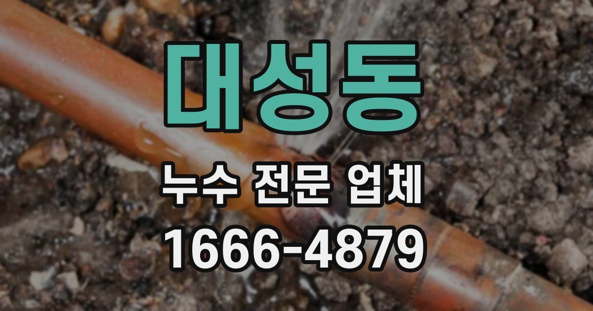 대성동 누수 전문 업체