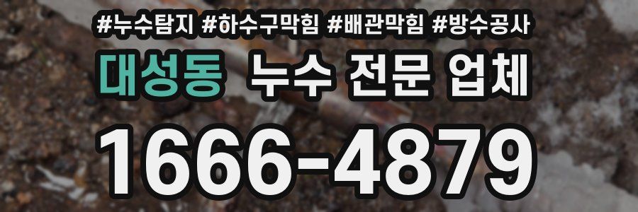 대성동 누수 전문 업체