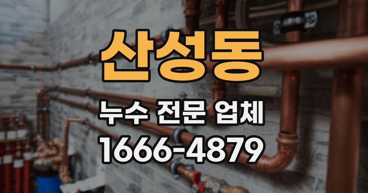 산성동 누수 전문 업체