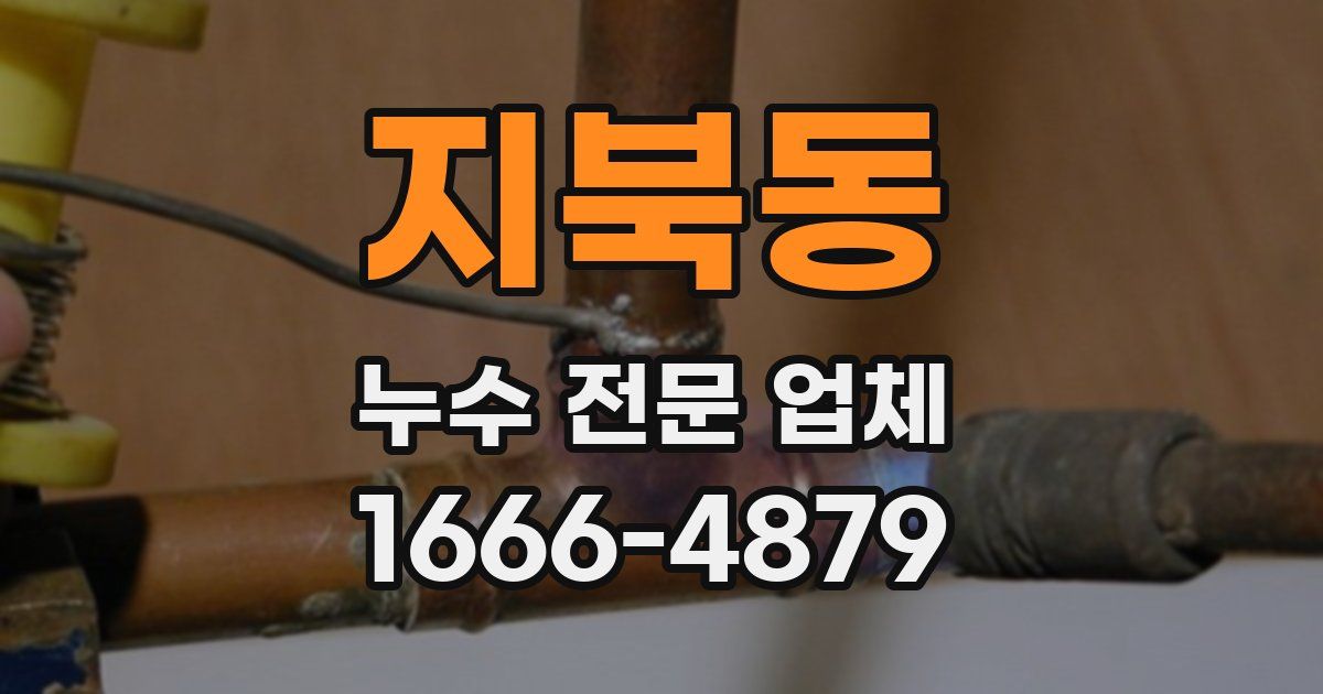 지북동 누수 전문 업체