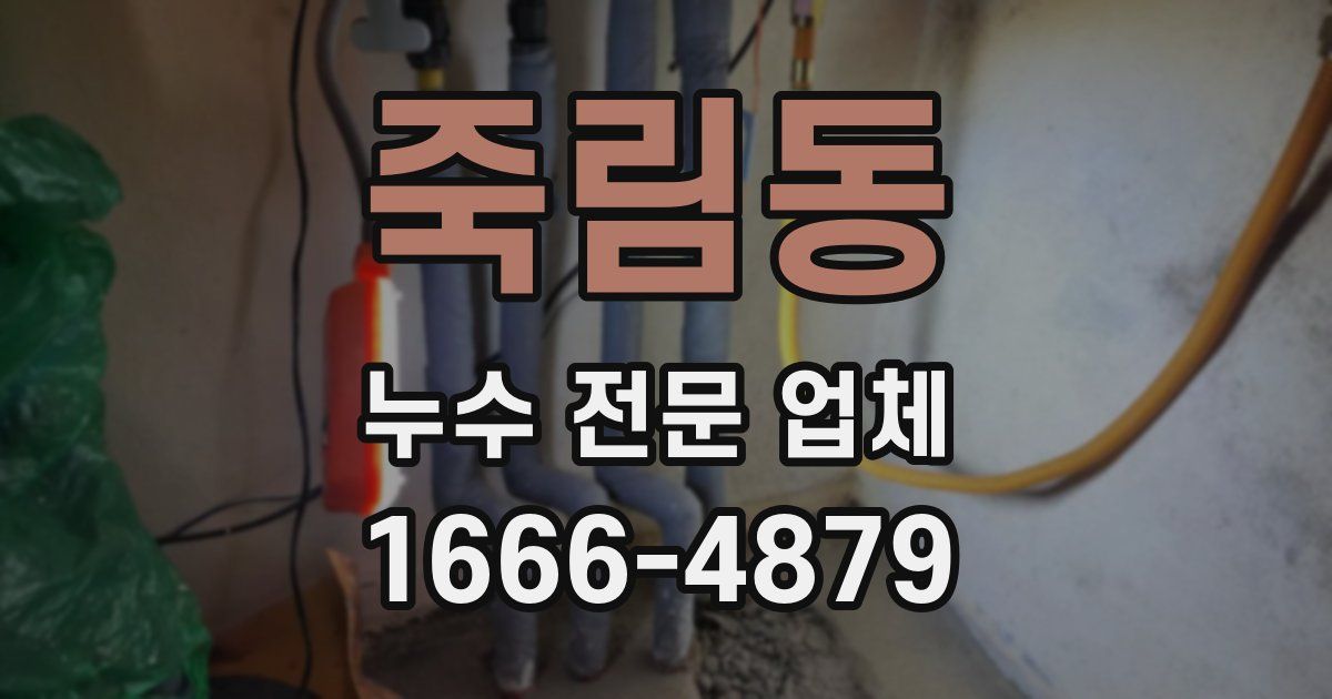죽림동 누수 전문 업체