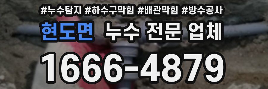 현도면 누수 전문 업체