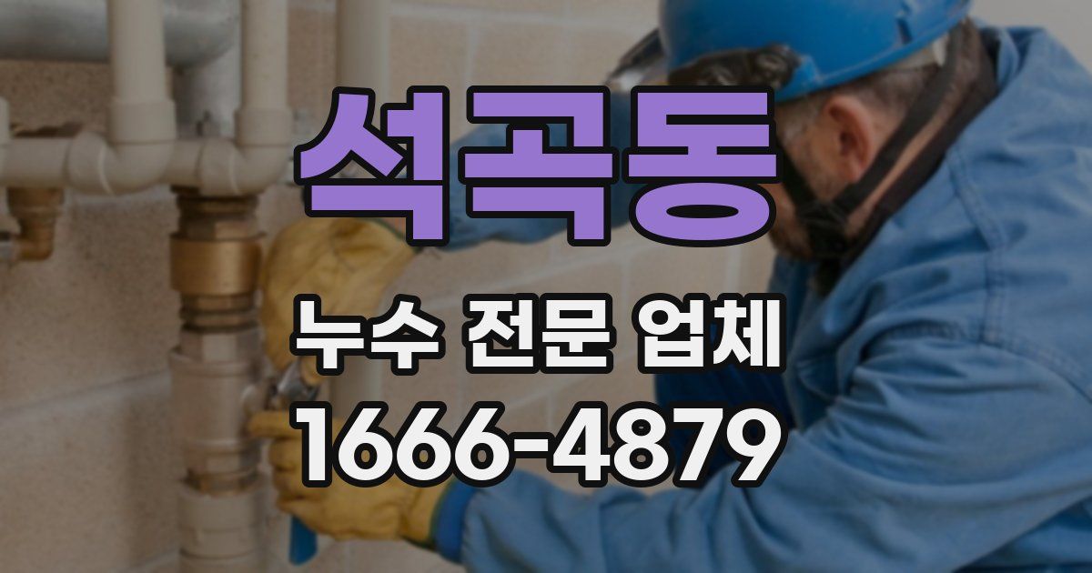 석곡동 누수 전문 업체