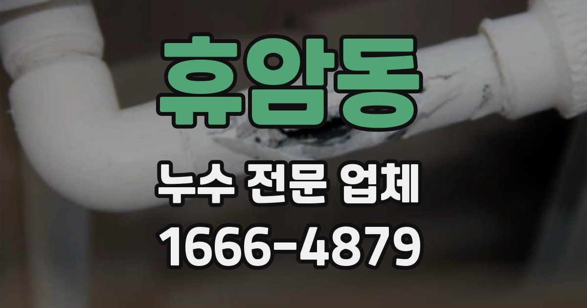 휴암동 누수 전문 업체