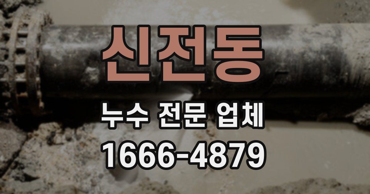 신전동 누수 전문 업체