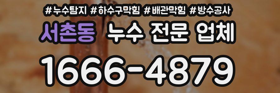 서촌동 누수 전문 업체
