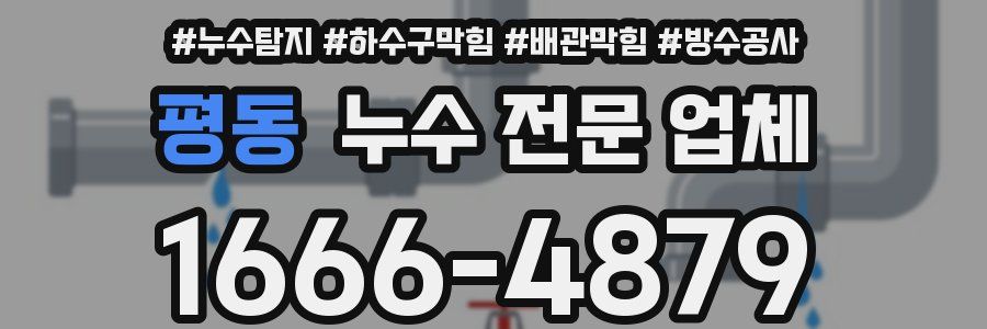 평동 누수 전문 업체