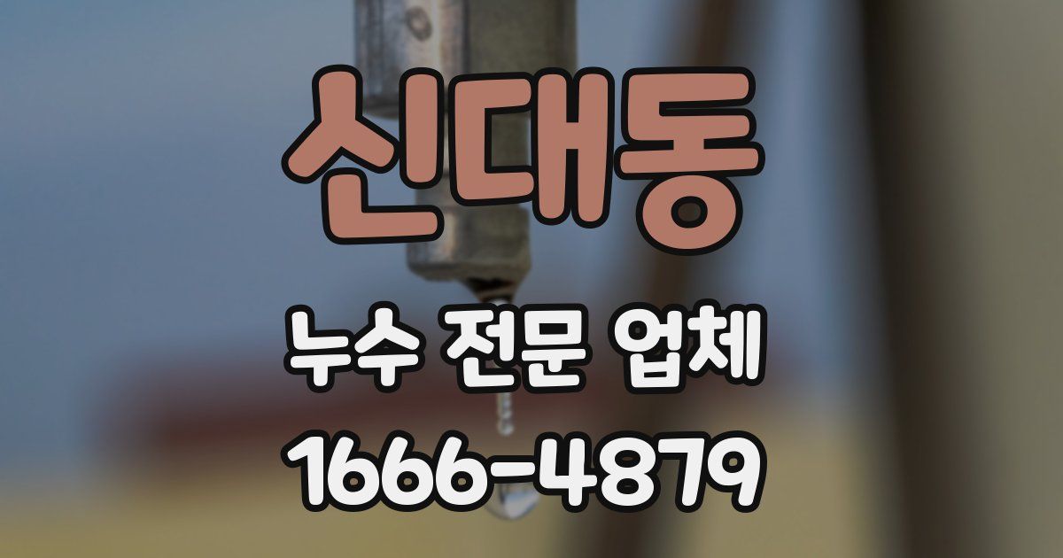 신대동 누수 전문 업체