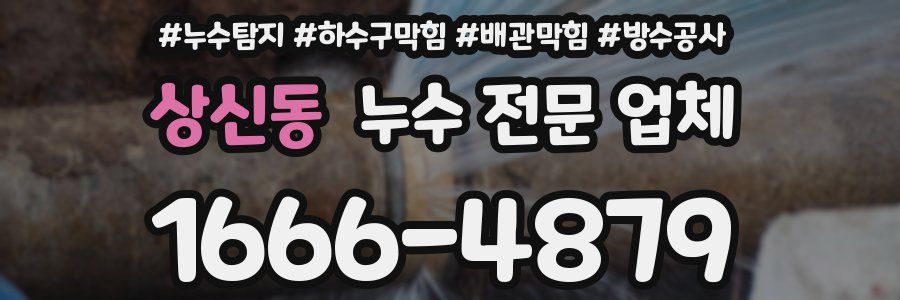 상신동 누수 전문 업체