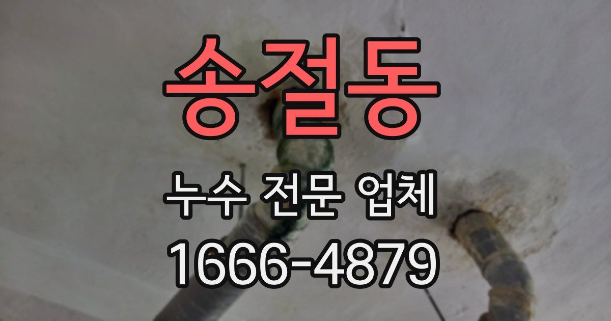 송절동 누수 전문 업체