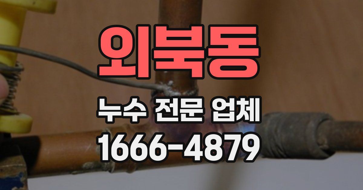외북동 누수 전문 업체