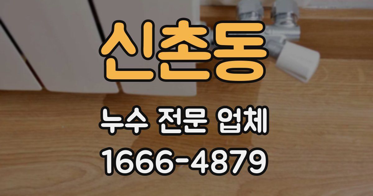 신촌동 누수 전문 업체