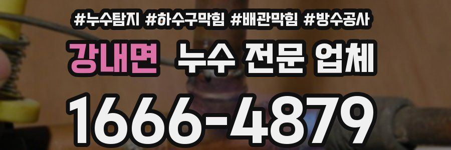 강내면 누수 전문 업체