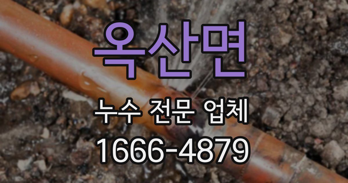 옥산면 누수 전문 업체