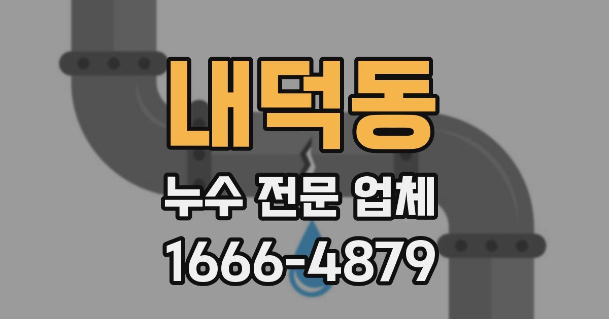 내덕동 누수 전문 업체