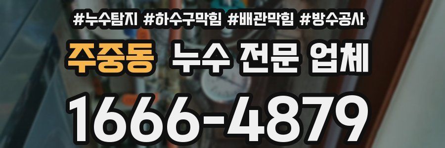 주중동 누수 전문 업체