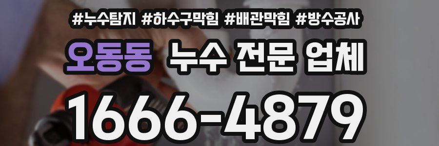 오동동 누수 전문 업체