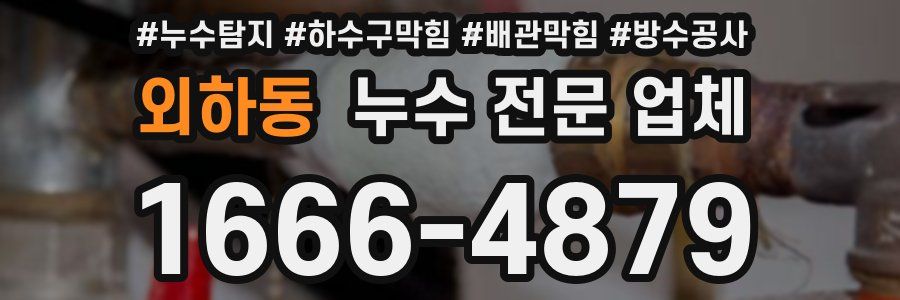 외하동 누수 전문 업체