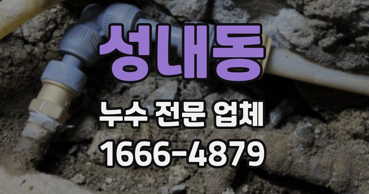 성내동 누수 전문 업체
