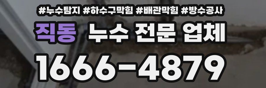 직동 누수 전문 업체