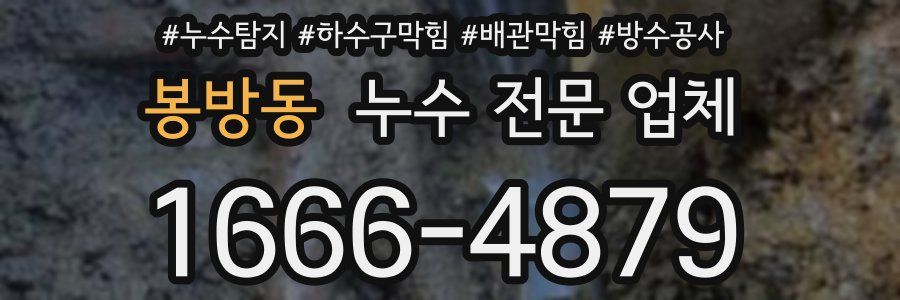 봉방동 누수 전문 업체