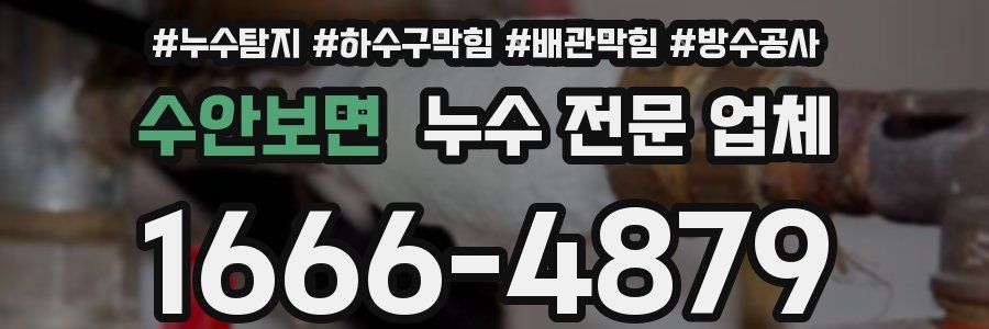 수안보면 누수 전문 업체