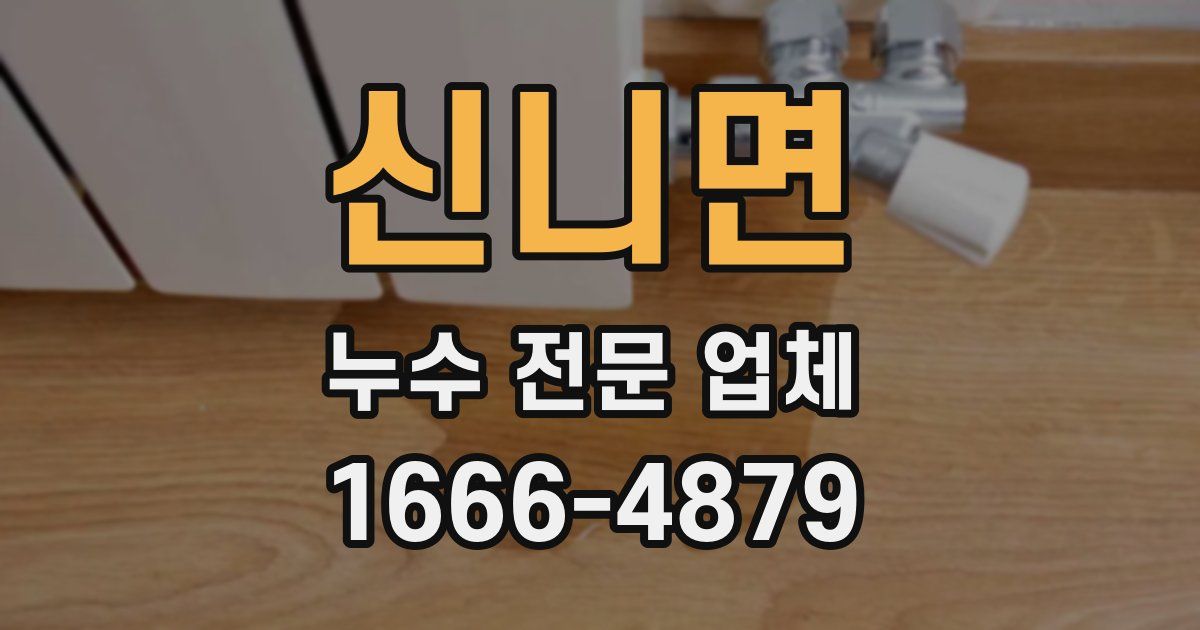 신니면 누수 전문 업체